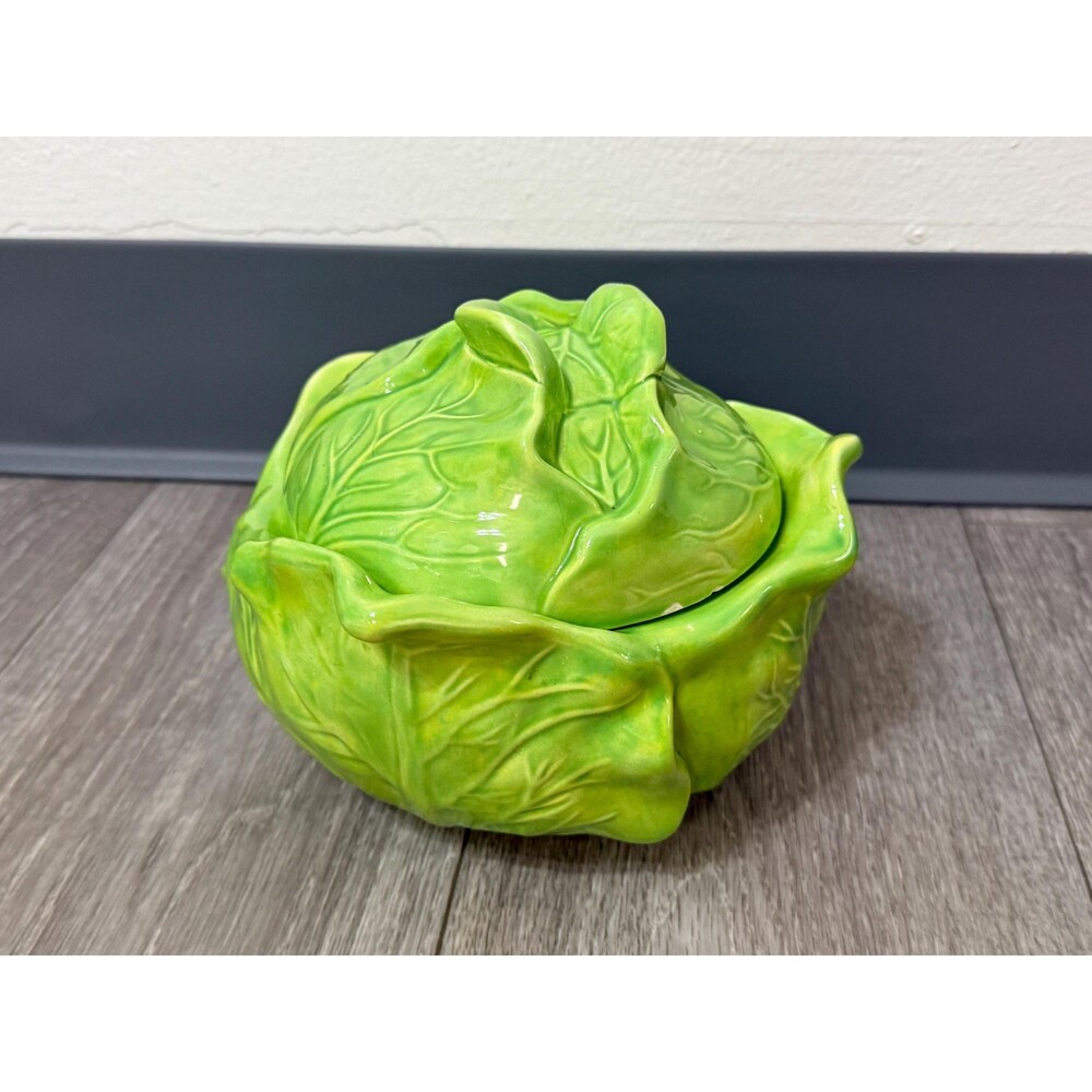 Vintage Holland Mold Bake & Serve Cabbage Tureen with Lid  (Chipped)